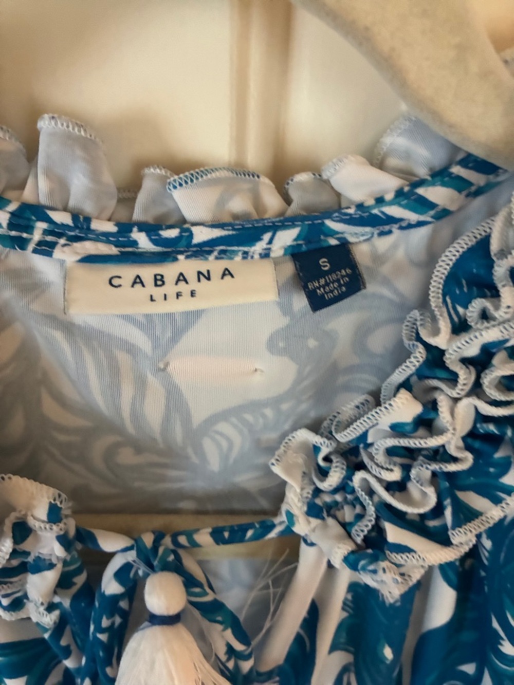 Women’s Cabana Life - Sleeveless Ruffle Dress Sz S - Picture 3 of 12